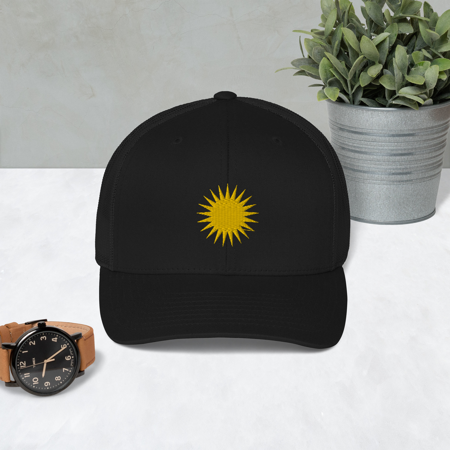 Kurdim Essential Sun Trucker Cap - Black