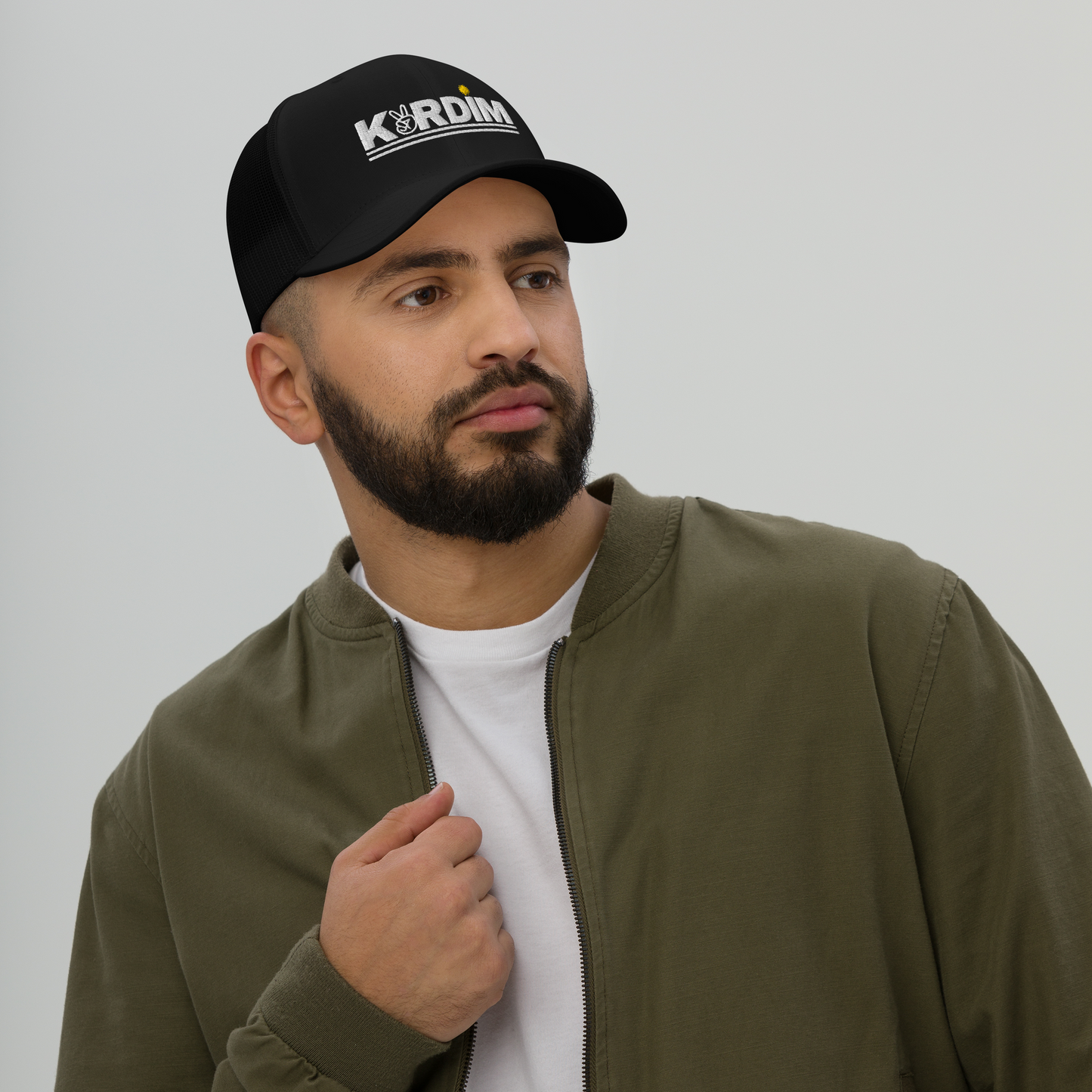 Kurdim Essential Logo Trucker Cap - Black