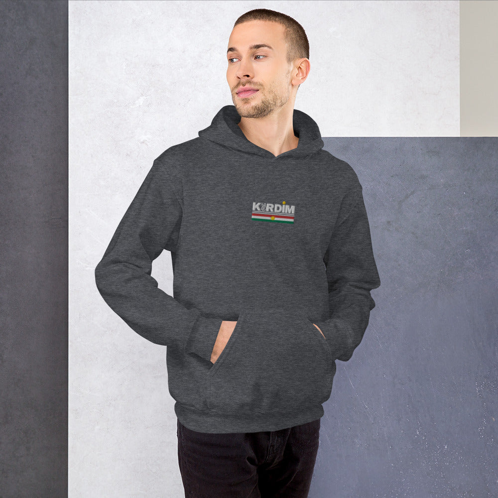 Kurdim Embroidered Hoodie - Charcoal Grey